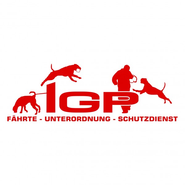 Aufkleber Hundemotiv Rasse IGP IPO Begleithund Prüfung Internationale Prüfungsordnung Gebrauchshudeprüfung Fährte Schutzdienst U