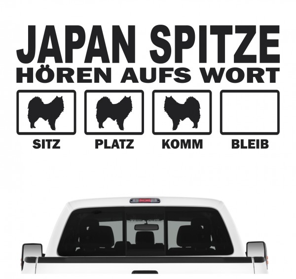 Japan Spitz Hört aufs Wort Hunde Aufkleber Sticker Autoaufkleber Wandtattoo Tattoo
