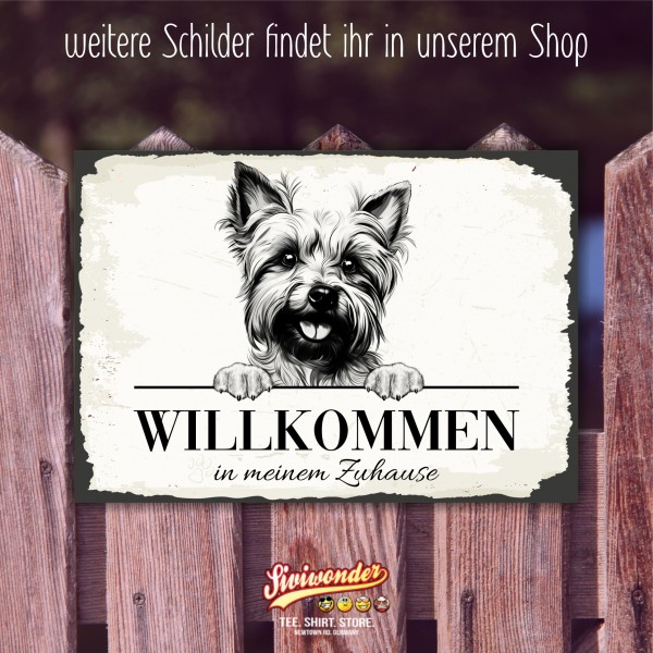 Hundeschild Willkommen Zuhause Yorkshire Terrier Yorkie
