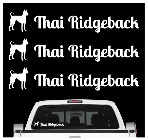 Thai Ridgeback Ridge Thailand Dog 3er Set AUTOAUFKLEBER Aufkleber Hunde Hundemotiv by SIVIWONDER