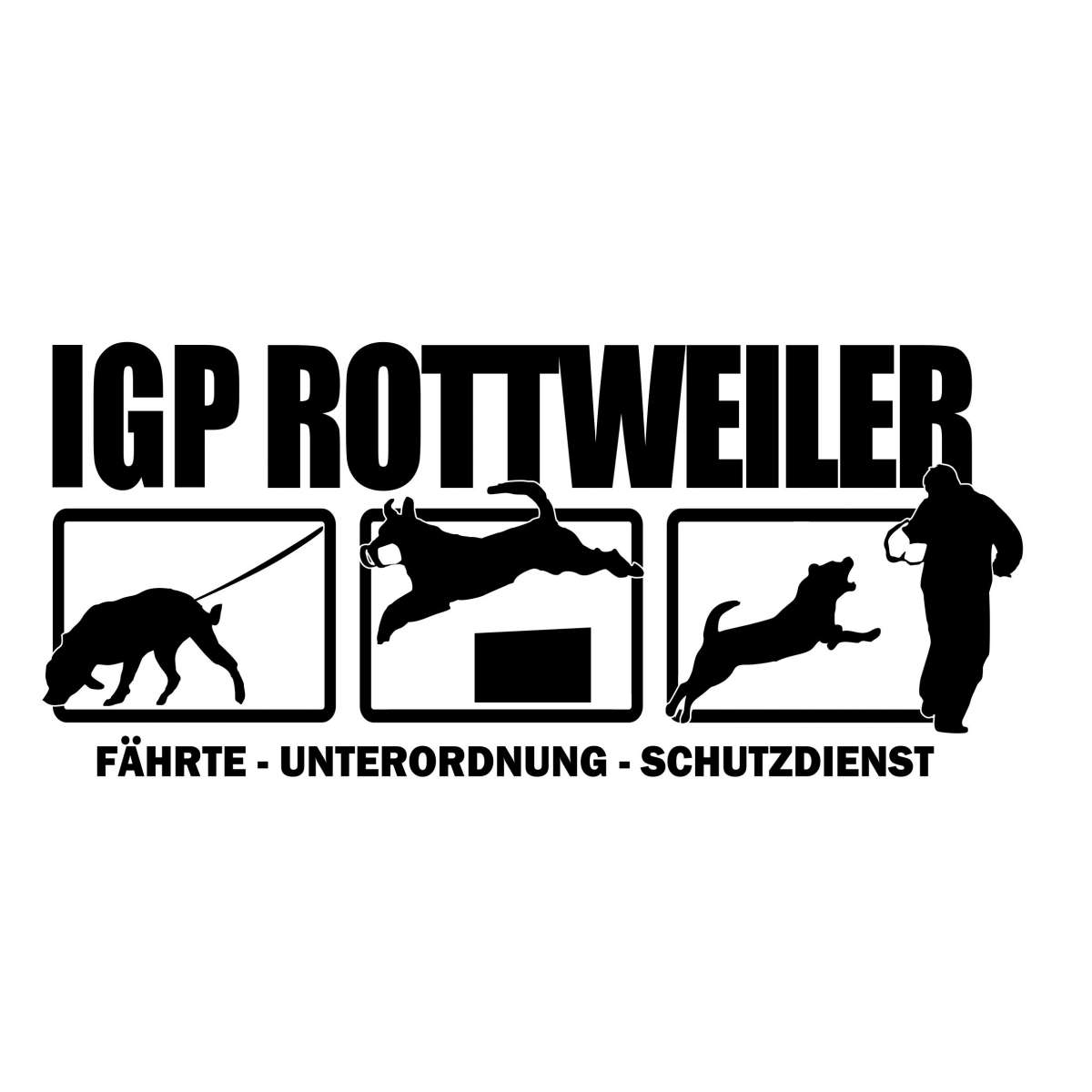 Hundesport Auto Aufkleber - Rettungshunde Design Schwarz
