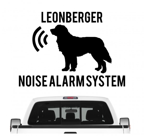Leonberger Noise Alarmsystem Auto Aufkleber Hund Folie Wandtattoo Tattoo Sticker Leo Gentle Lion