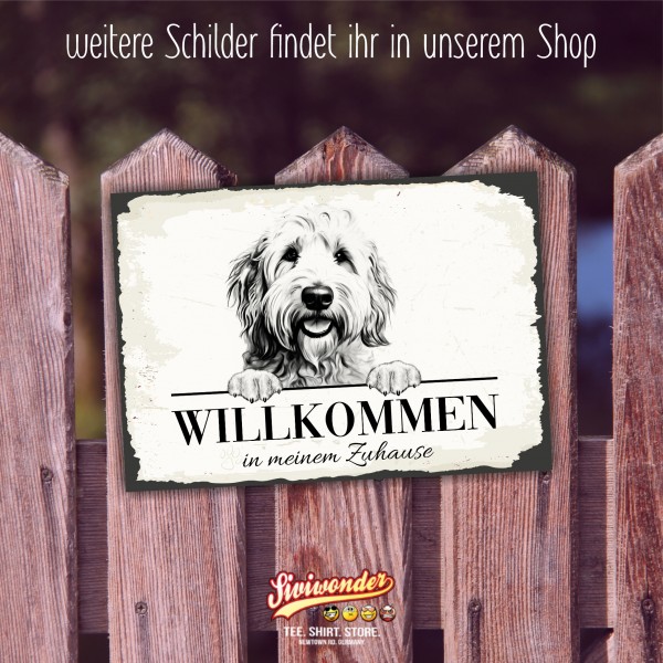 Hundeschild Willkommen Zuhause Labradoodle Doodle Schild