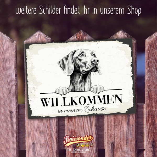Magyar Vizsla Hundeschild Willkommen Zuhause Magyar Vizsla Schild Achtung Spruch