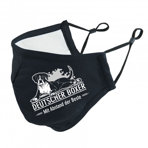 Deutscher Boxer mit Abstand Maske Mund Nasenschutz Behelfsmaske funny Sprüche by Siviwonder