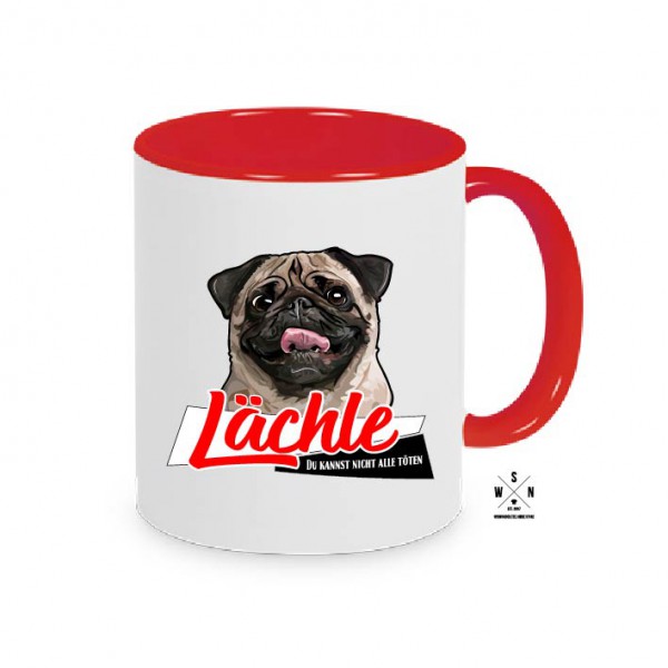 Tasse Kaffebecher LÄCHLE... MOPS