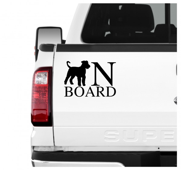 Airedale Terrier Board Auto Aufkleber Hund Folie Wandtattoo Tattoo Sticker Waterside Terrier Bingley Terrier Irish Red Terrier