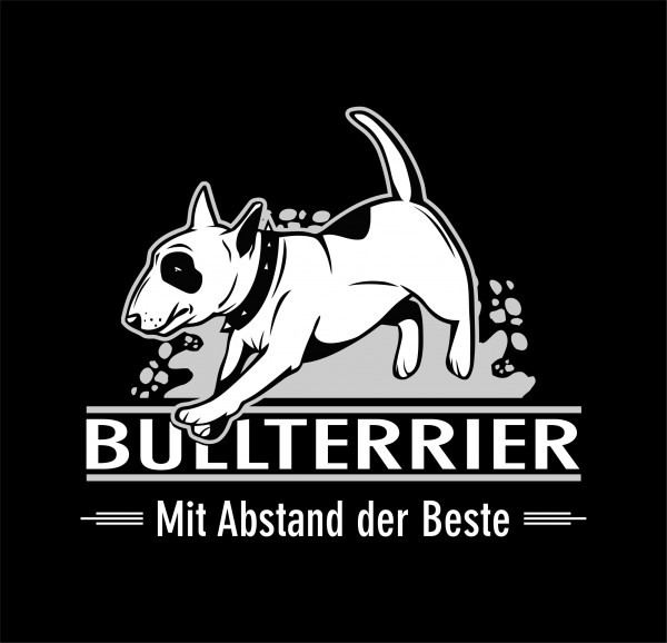 Bullterrier Bully Bull Terrier mit Abstand Maske Mund Nasenschutz Behelfsmaske funny Sprüche by Siviwonder