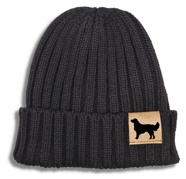 Strickmütze "Golden Retriever Goldie"  Beanie Mütze Urban Witzig Spruch Warm Winter Herbst Farben