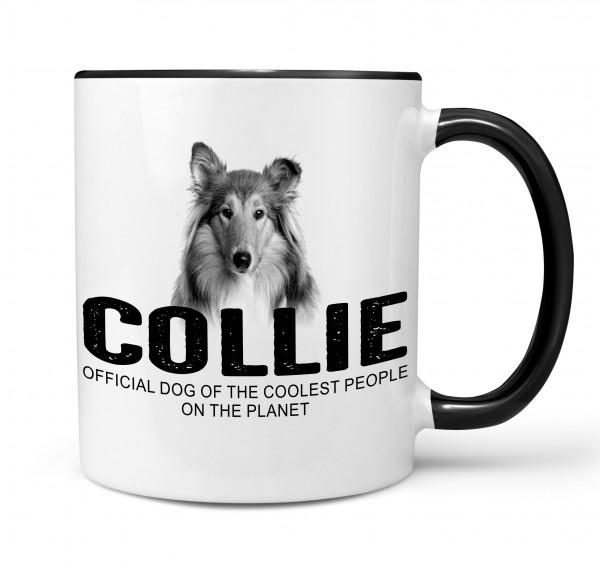 Collie Langhaarcollie Langhaar Lassie Schottischer Schäferhund Dog cool Leute lustig Dog Tasse Kaffeetasse Kaffeebecher happy Design by Siviwonder