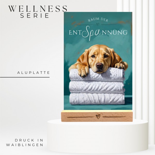 Hundeschild Deko Badezimmer Wellness Labrador Labby Schild Spruch