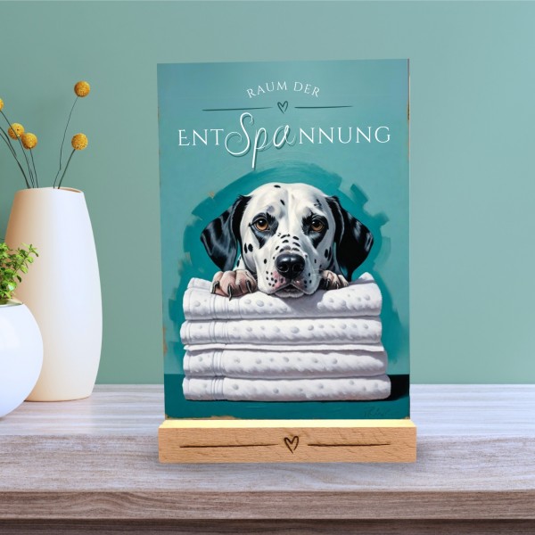 Hundeschild Deko Badezimmer Wellness Dalmatiner Dal Schild Spruch