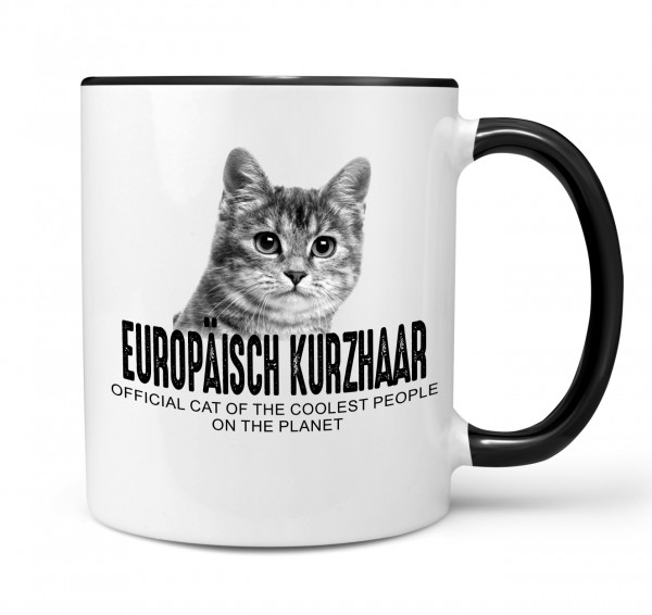 Europäische Kurzhaar European Shorthair Official Cat cool Tasse Kaffee lustig Kaffeebecher Design