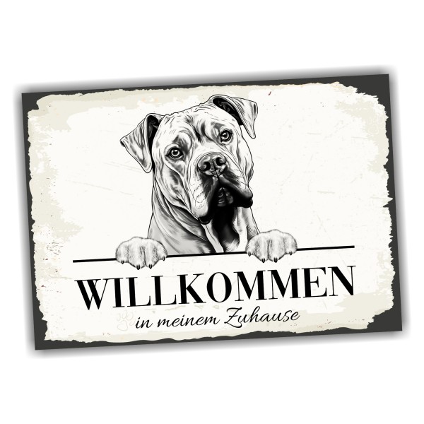 Hundeschild Willkommen Zuhause Cane Corso Schild Achtung Spruch