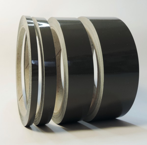 Zierstreifen dunkelgrau dunkel komatsugrau Glanz in in 10 m Länge für Auto Boot Klebeband Dekorstreifen Tuningstreifen Autofolie Siviwonder