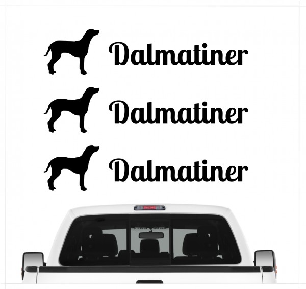 Damatiner Dal Dally Dalmatian Dalmatinac Carriage Dog Dog 3er Set AUTOAUFKLEBER Aufkleber Hunde Hundemotiv by SIVIWONDER
