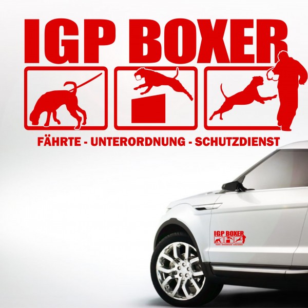 Aufkleber Hundemotiv Rasse IGP IPO Begleithund Prüfung Internationale Prüfungsordnung Gebrauchshudeprüfung Fährte Schutzdi