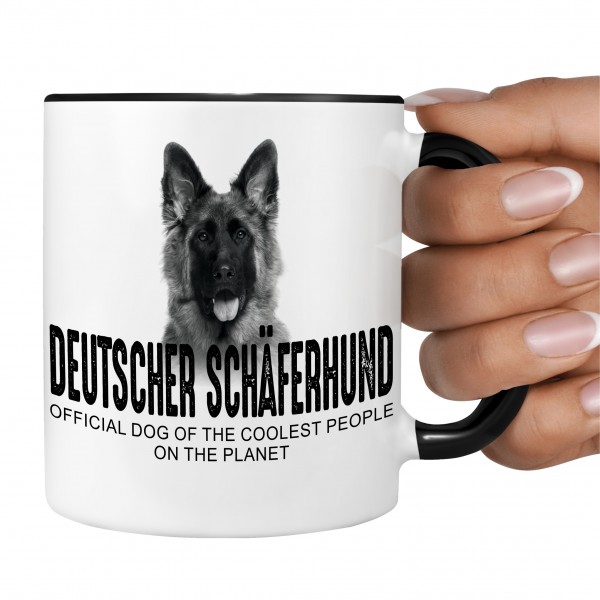 Deutscher Schäferhund Schäfer German Shepherd Dog cool Leute lustig Dog Tasse Kaffeetasse Kaffeebecher happy Design by Siviwonder