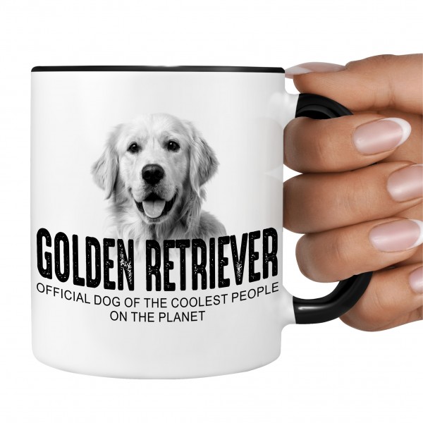Golden Retriever Goldie Dog Tasse Kaffeetasse Kaffeebecher happy Design by Siviwonder