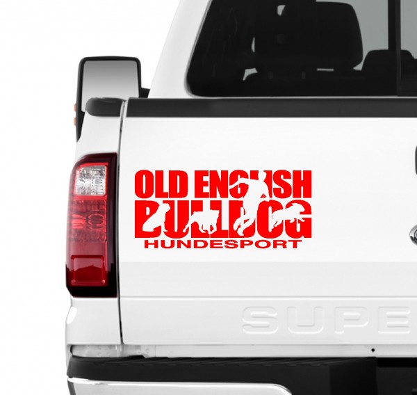 Old English Bulldog Hundesport Auto Aufkleber Hund Folie OEB Olde Bulldogge