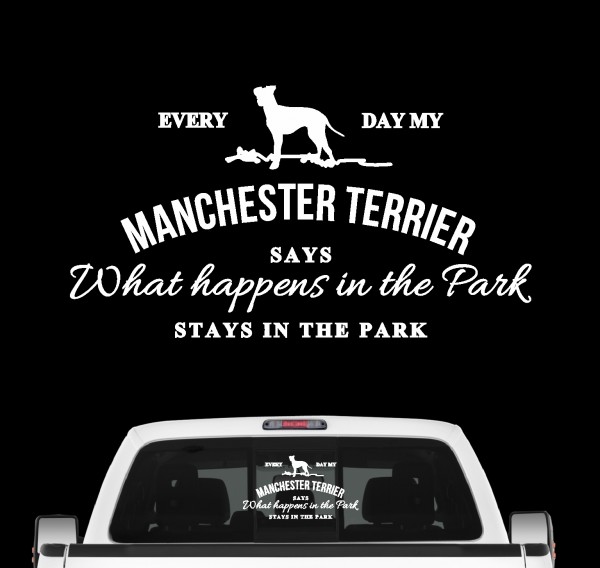 Manchester Terrier Vintage Hundeaufkleber Hundemotiv Auto Folie britisch