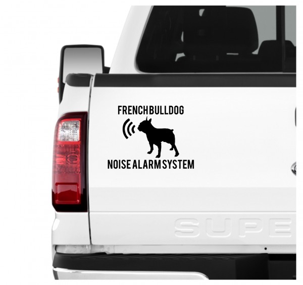 French Bulldog Noise Alarmsystem Auto Aufkleber Hund Folie Wandtattoo Tattoo Sticker Französische Bulldogge Frenchie Bully