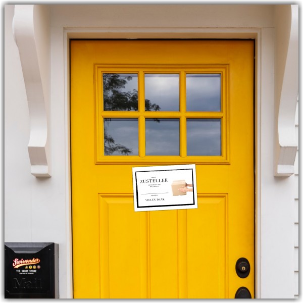 Pakete bitte beim Nachbarn .......... abgeben Schild Versand - Abstellgenehmigung - Ablageort - GarageSpruch Türschild Warnschild Metallschild