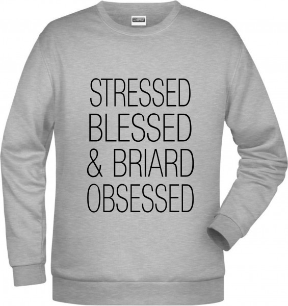 Briard Obsessed Unisex Sweatshirt Hundemotiv Stressed Blessed Berger de Brie