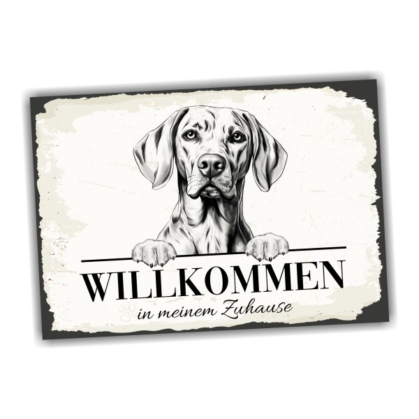 Magyar Vizsla Hundeschild Willkommen Zuhause Magyar Vizsla Schild Achtung Spruch