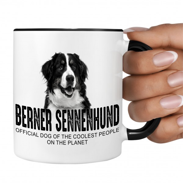 Berner Sennenhund Sennen Bernese Cattle Dog Mountain Schweiz Dog cool Leute lustig Dog Tasse Kaffeetasse Kaffeebecher happy Design by Siviwonder