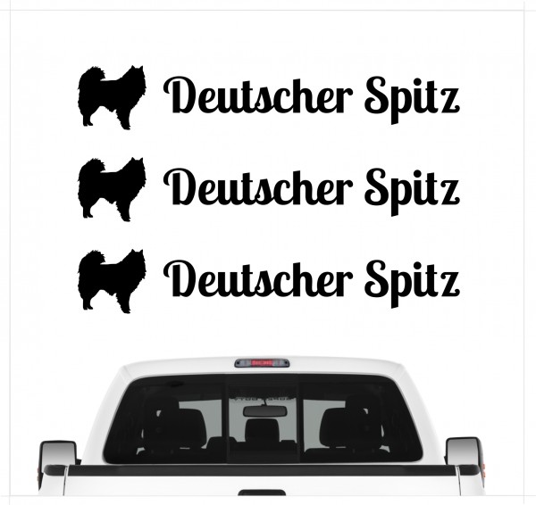 Deutscher Spitz Spitze Dog 3er Set AUTOAUFKLEBER Aufkleber Hunde Hundemotiv by SIVIWONDER