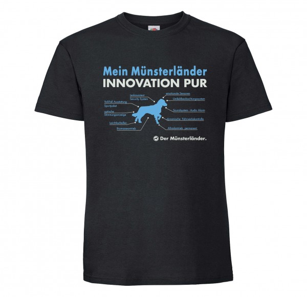 Münsterländer Unisex T-Shirt Innovation Hundemotiv Munsterlander kleiner großer Schwarz