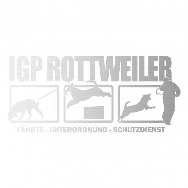 Aufkleber Hundemotiv Rasse IGP IPO Begleithund Prüfung Internationale Prüfungsordnung Gebrauchshudeprüfung Fährte Schutzdi