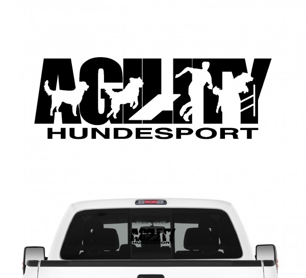 Agility Hundesport Autoaufkleber Hund Folie Aufkleber Parcour Sportart