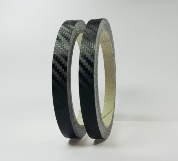 Zierstreifen schwarz black glanz carbon in in 10 m Länge für Auto Boot Klebeband Dekorstreifen Tuningstreifen Autofolie Siviwonder