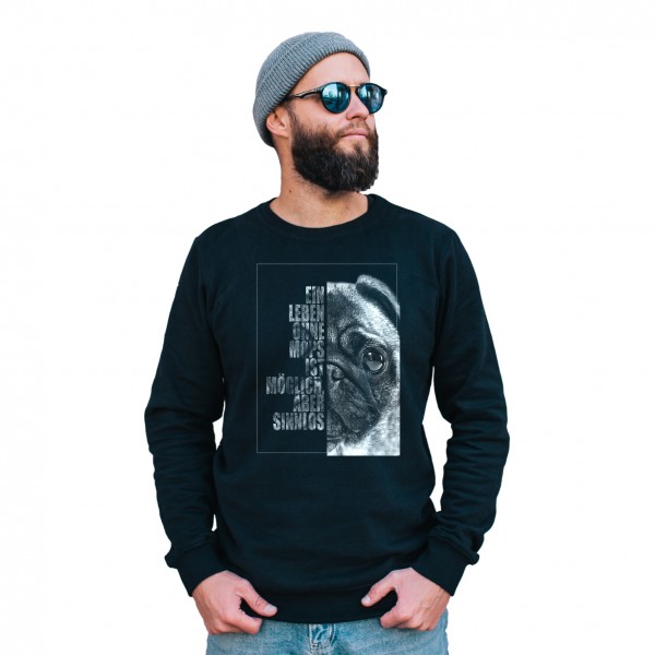 Mops Sweatshirt Pullover Face Hundemotiv Pug Carlino Chinese Dutch bulldog mastiff Mini Carlin Doguillo