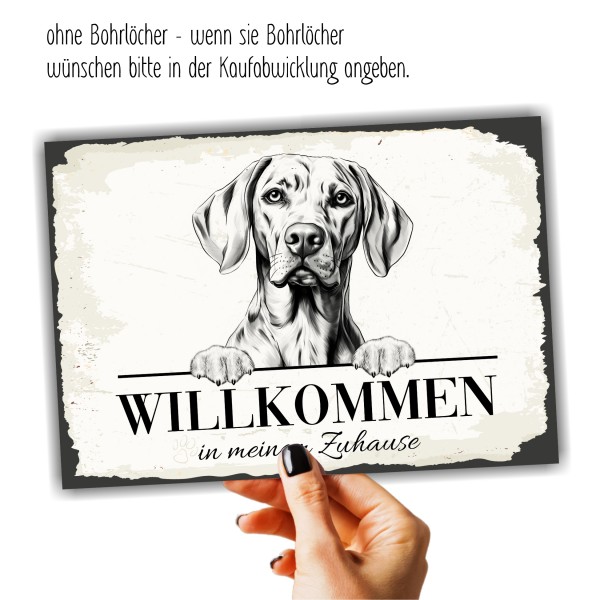 Magyar Vizsla Hundeschild Willkommen Zuhause Magyar Vizsla Schild Achtung Spruch