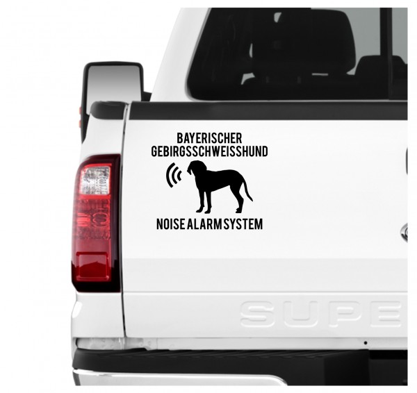 Bayerischer Gebirgsschweißhund Noise Alarmsystem Auto Aufkleber Hund Folie Wandtattoo Tattoo Sticker BGS Schweißhund Bayern