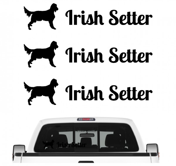 Irish Setter Red Irischer Roter Setter Jagd Dog 3er Set AUTOAUFKLEBER Aufkleber Hunde Hundemotiv by SIVIWONDER
