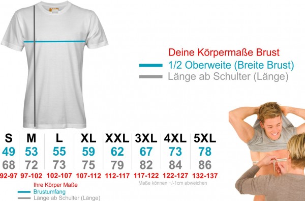 Siviwonder T-Shirt Größentabelle Unisex