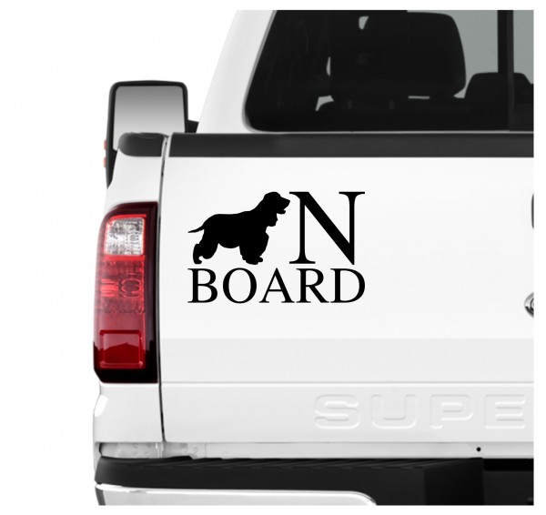 Cocker Spaniel Board Auto Aufkleber Hund Folie Wandtattoo Tattoo Sticker Cockie Spanier English