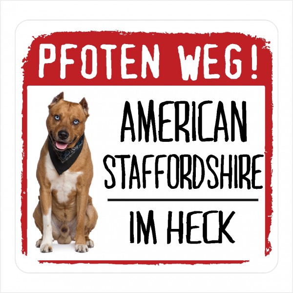American Staffordshire Terrier USA AmStaff Pit Bull Terrier Aufkleber Sticker