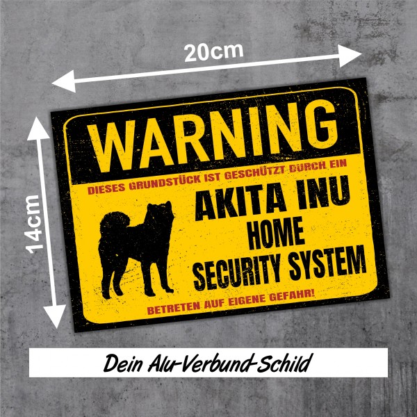 Akita Inu Japan Small Japanese Dog Türschild Hundeschild