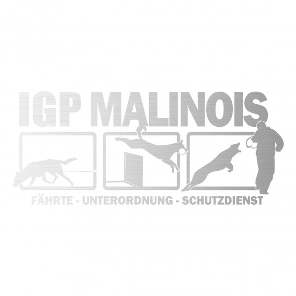 Aufkleber Hundemotiv Rasse IGP IPO Begleithund Prüfung Internationale Prüfungsordnung Gebrauchshudeprüfung Fährte Schutzdi