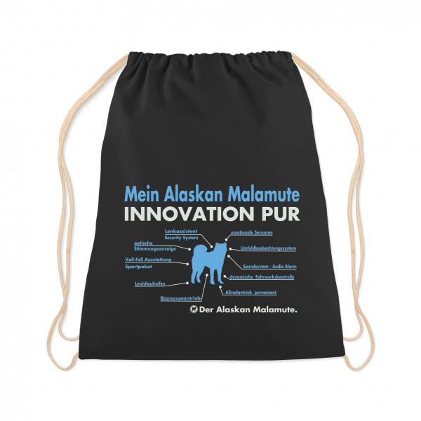 Alaskan Malamute Turnbeutel Innovation Hundemotiv Mally Mal Dog Schwarz