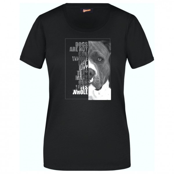Staffordshire Bullterrier English Damen T-Shirt Face Hundemotiv Staffi