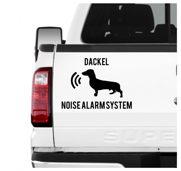 Dackel Noise Alarmsystem Auto Aufkleber Hund Folie Wandtattoo Tattoo Sticker Teckel Dachshund Wiener Dog