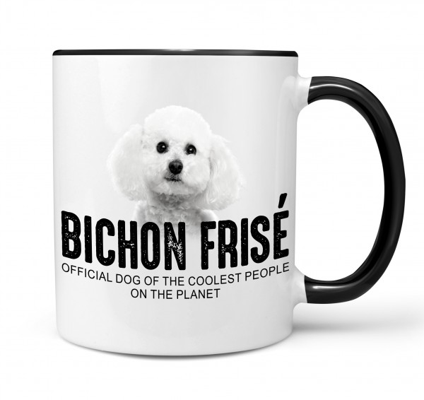 Bichon Frise a poil frise Tenerife weiß Dog Mountain Schweiz Dog cool Leute lustig Dog Tasse Kaffeetasse Kaffeebecher happy Design by Siviwonder