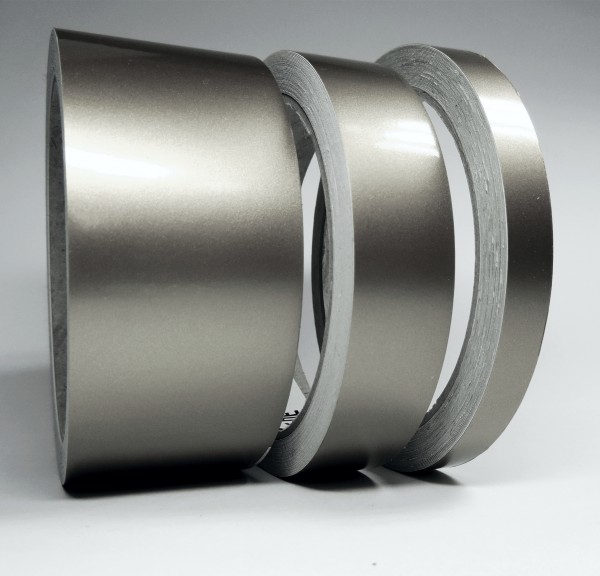 Zierstreifen nickel metallic Glanz in in 10 m Länge für Auto Boot Klebeband Dekorstreifen Tuningstreifen Autofolie Siviwonder