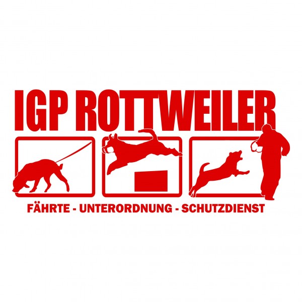 Aufkleber Hundemotiv Rasse IGP IPO Begleithund Prüfung Internationale Prüfungsordnung Gebrauchshudeprüfung Fährte Schutzdi